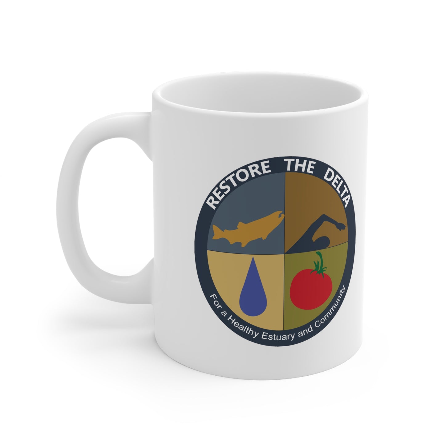 Restore the Delta Logo x Where the Future Flows Mug