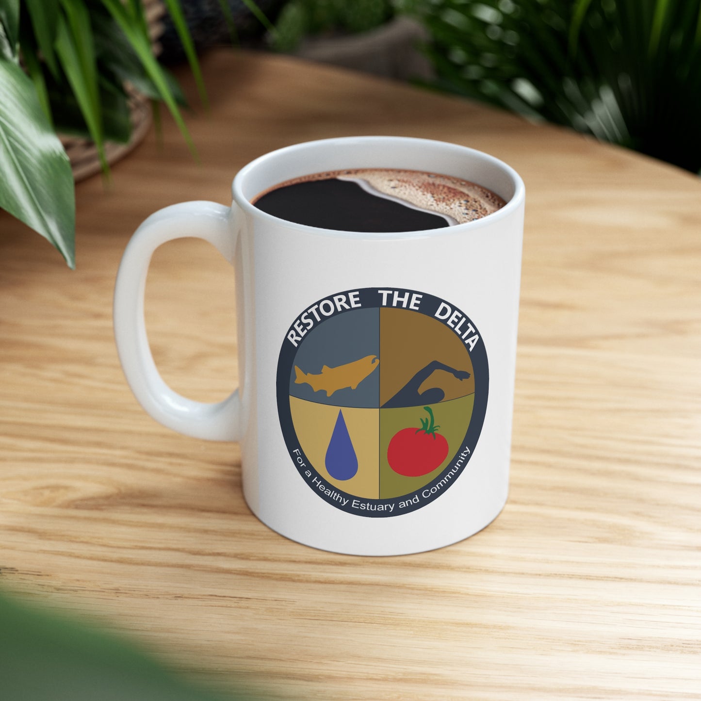 Restore the Delta Logo x Where the Future Flows Mug