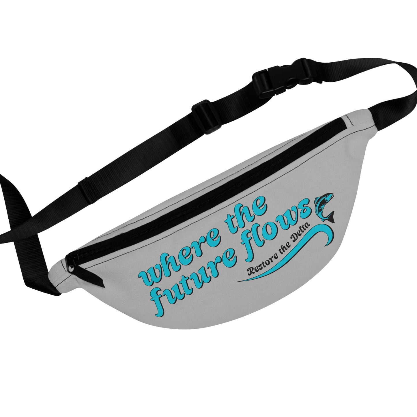 Retro Logo Where the Future Flows Fanny Pack