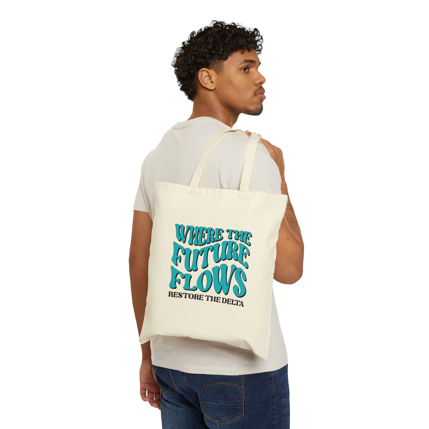 Where the Future Flows - Cotton Canvas Tote Bag