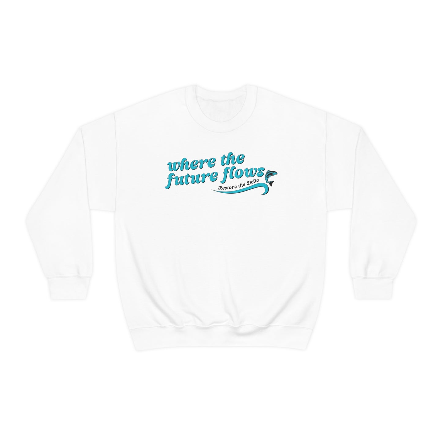 Where the Future Flows - Unisex Heavy Blend™ Crewneck Sweatshirt