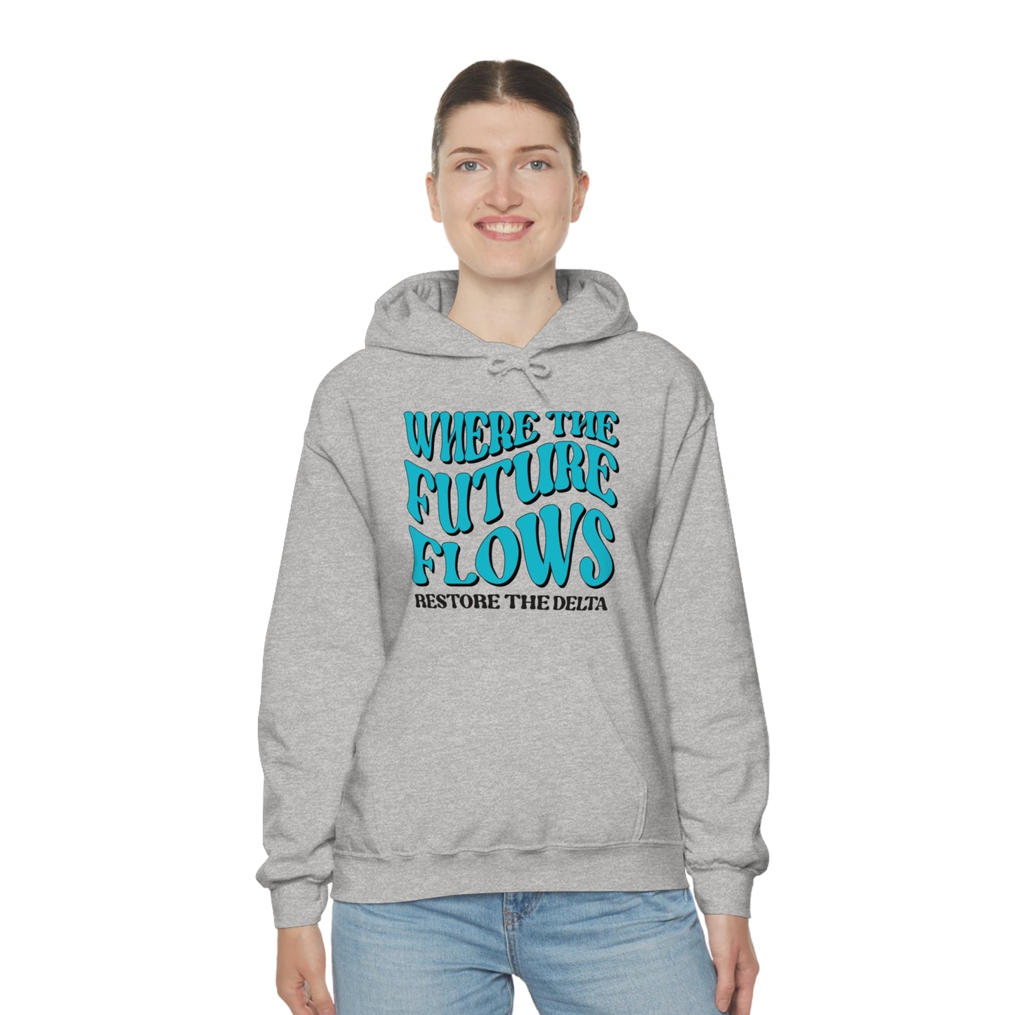 Where the Future Flows Unisex Heavy Blend™ Hooded Sweatshirt