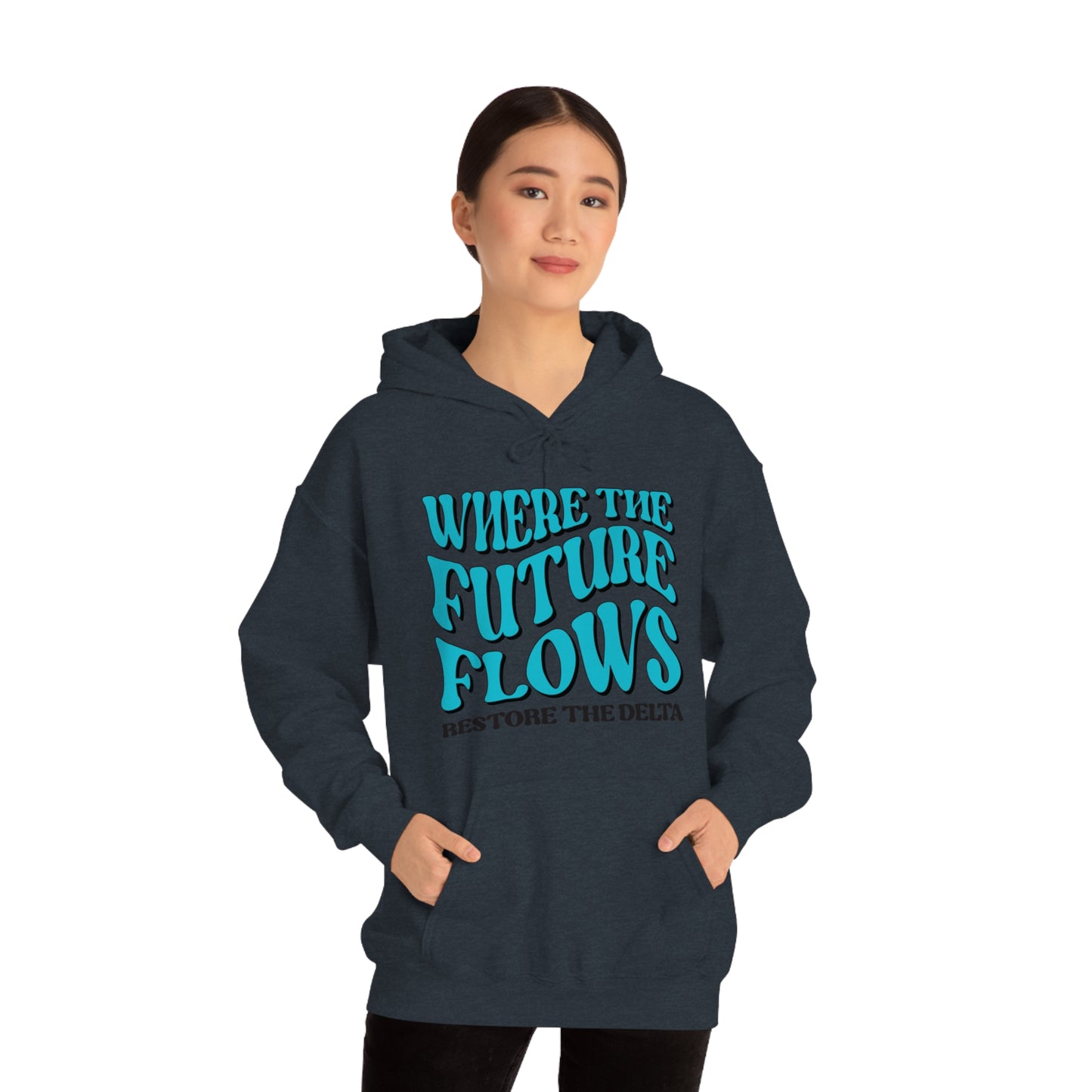 Where the Future Flows Unisex Heavy Blend™ Hooded Sweatshirt