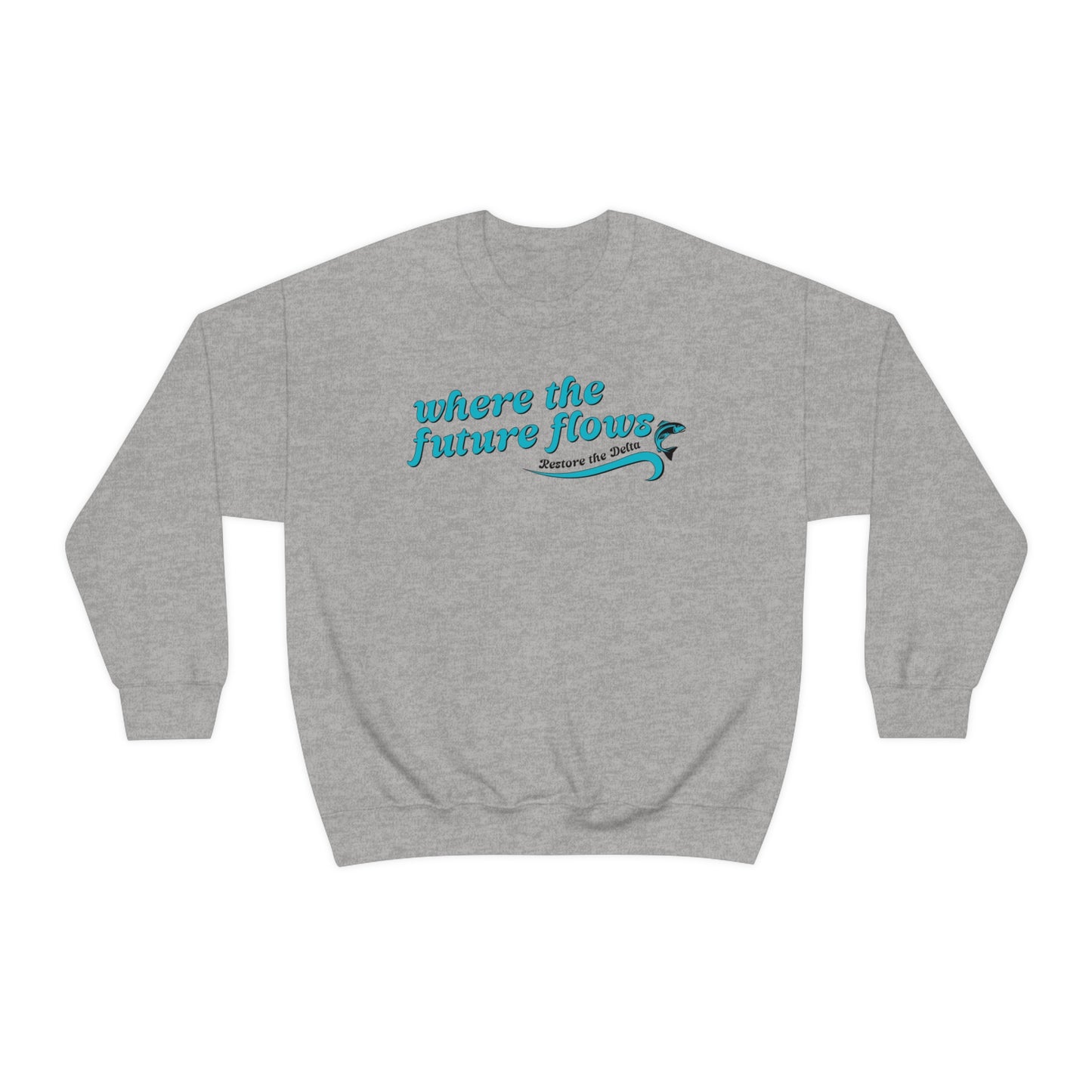 Where the Future Flows - Unisex Heavy Blend™ Crewneck Sweatshirt