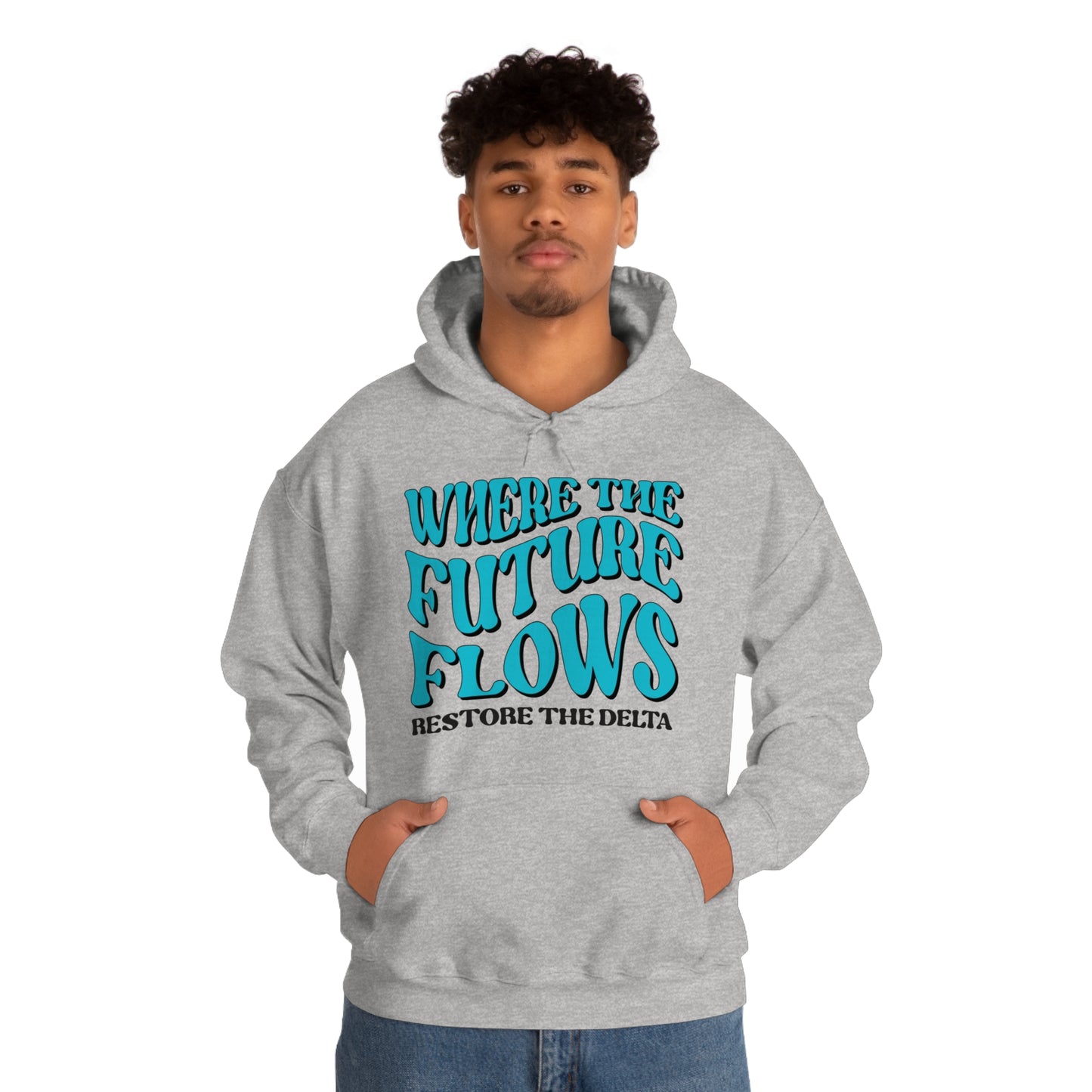 Where the Future Flows Unisex Heavy Blend™ Hooded Sweatshirt