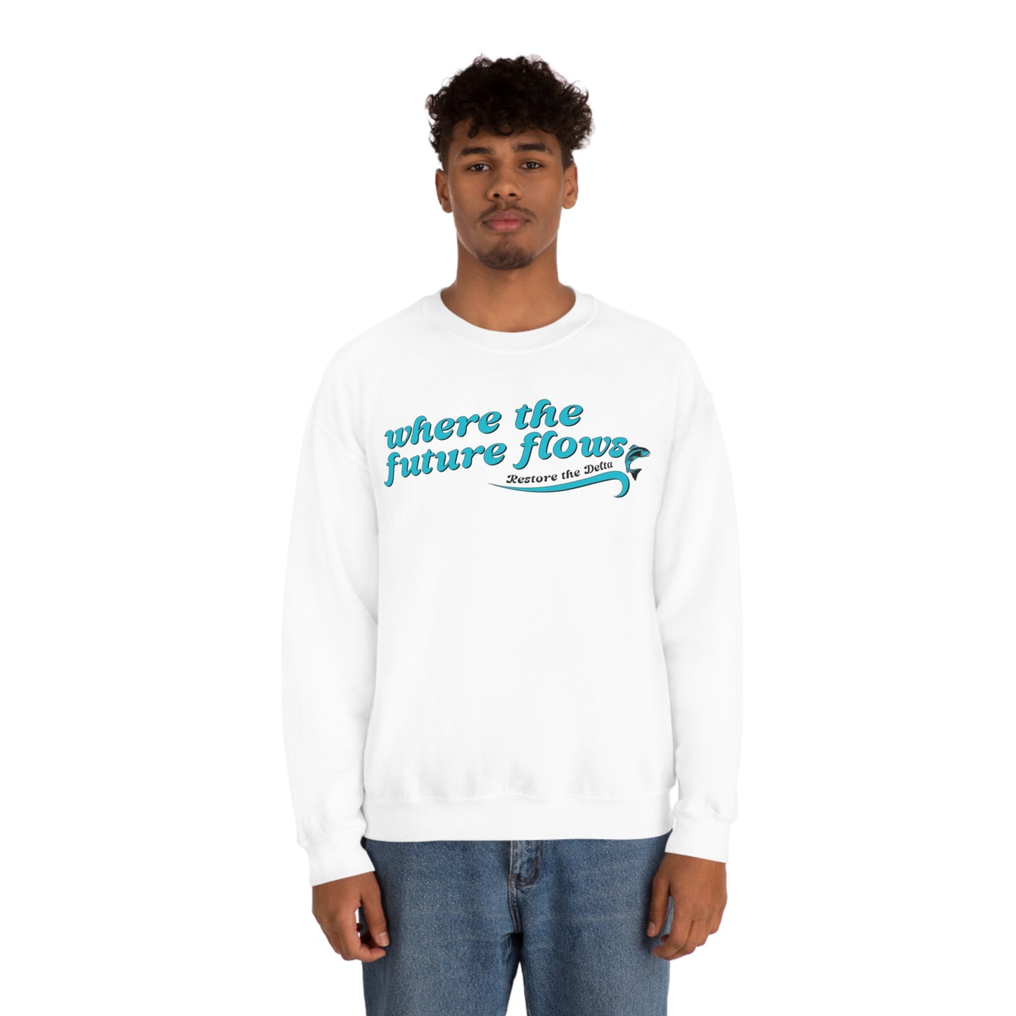 Where the Future Flows - Unisex Heavy Blend™ Crewneck Sweatshirt