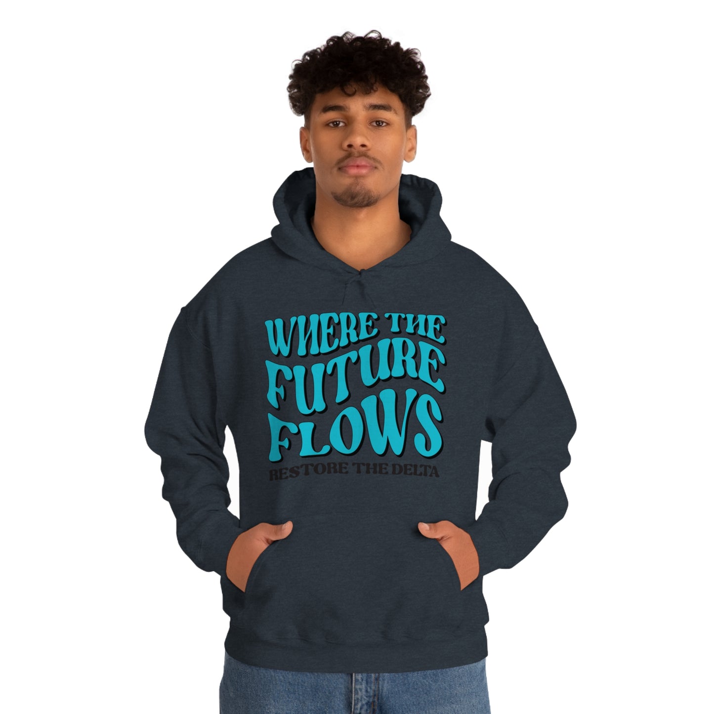 Where the Future Flows Unisex Heavy Blend™ Hooded Sweatshirt