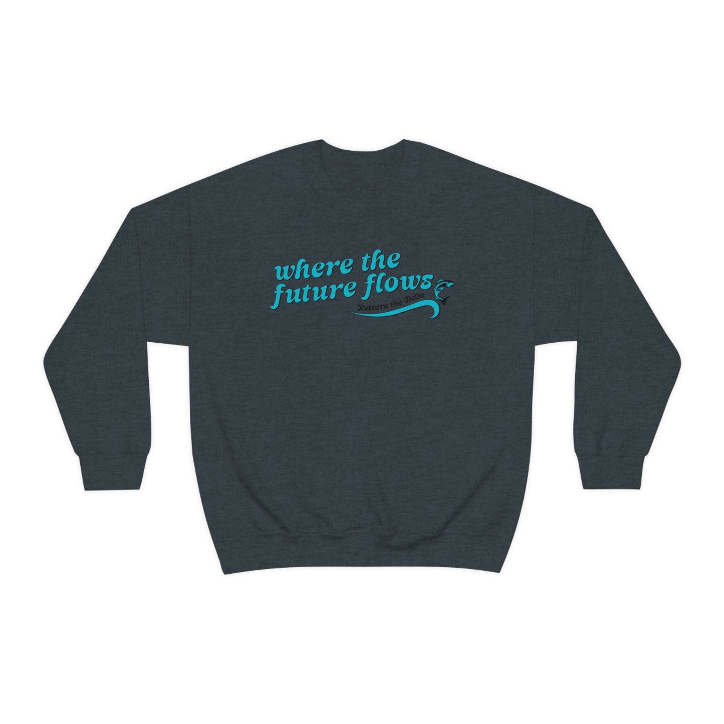 Where the Future Flows - Unisex Heavy Blend™ Crewneck Sweatshirt