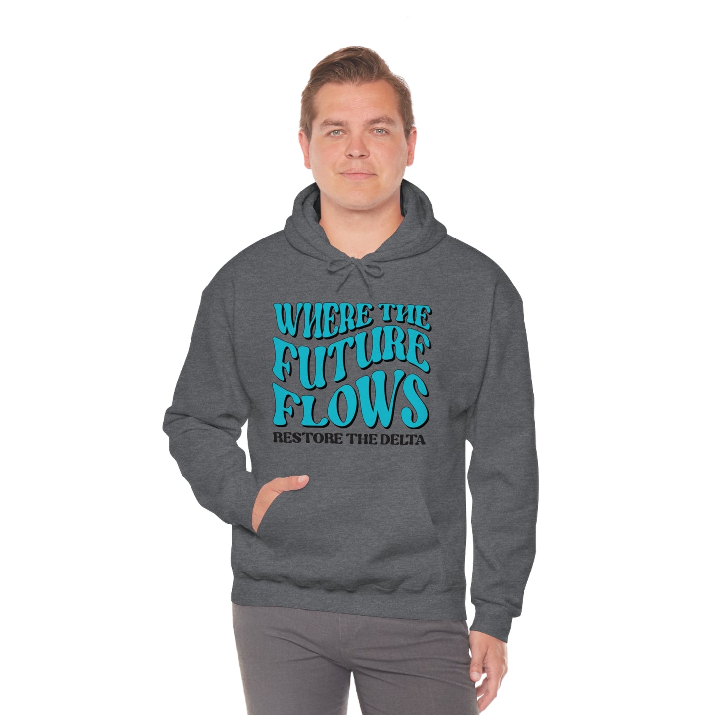 Where the Future Flows Unisex Heavy Blend™ Hooded Sweatshirt