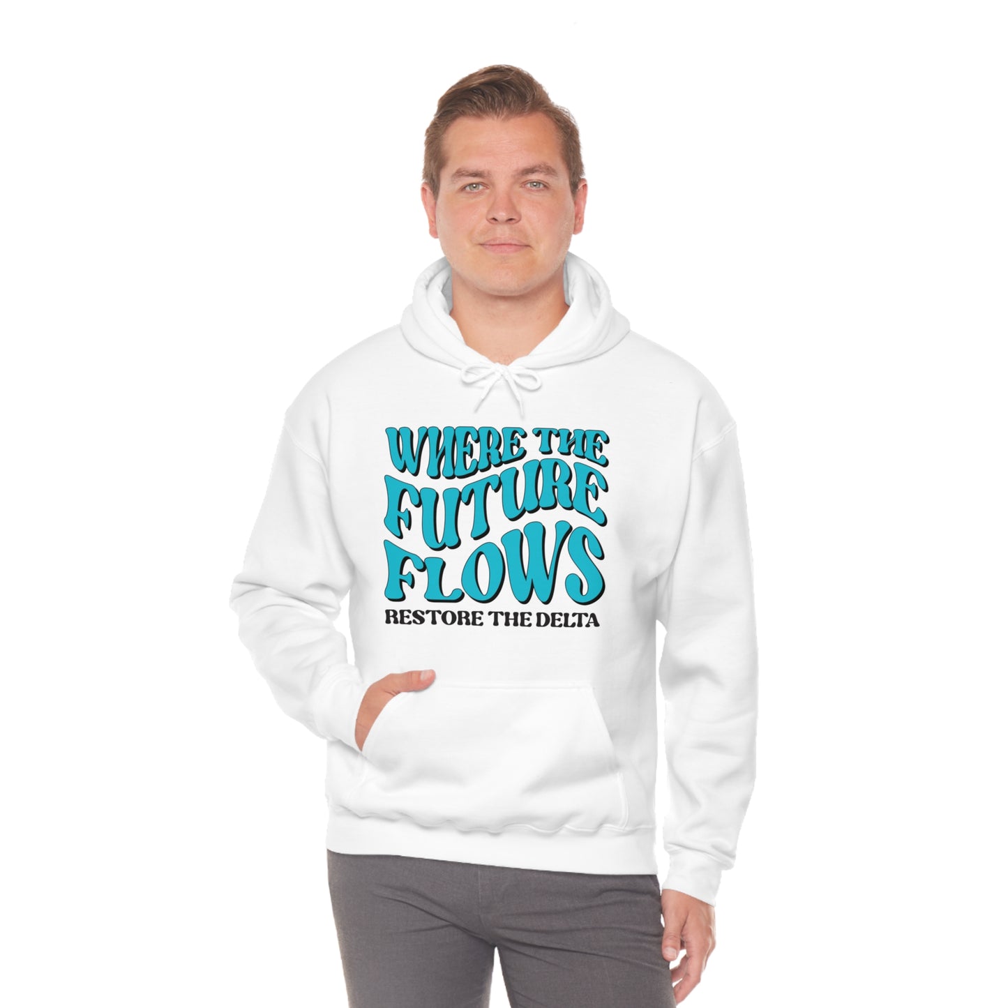 Where the Future Flows Unisex Heavy Blend™ Hooded Sweatshirt