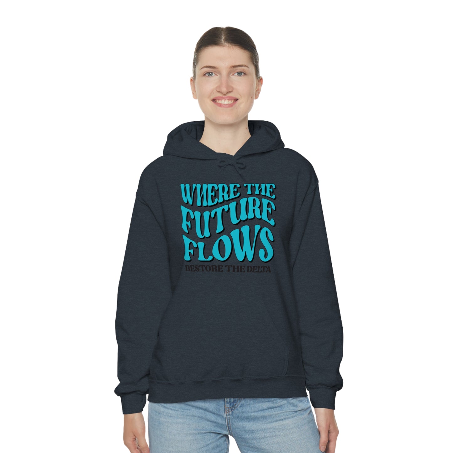 Where the Future Flows Unisex Heavy Blend™ Hooded Sweatshirt