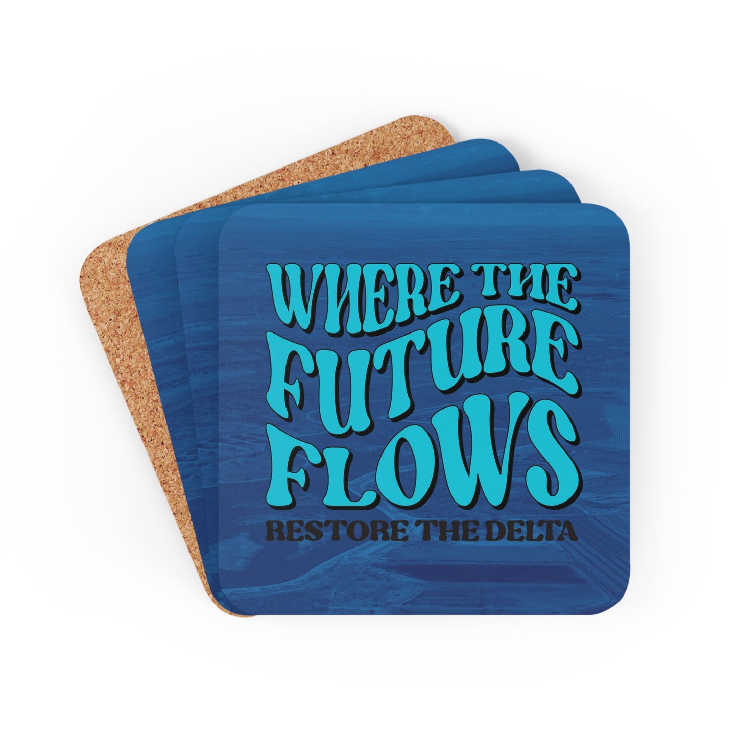 Where the Future Flows - Corkwood Coaster Set