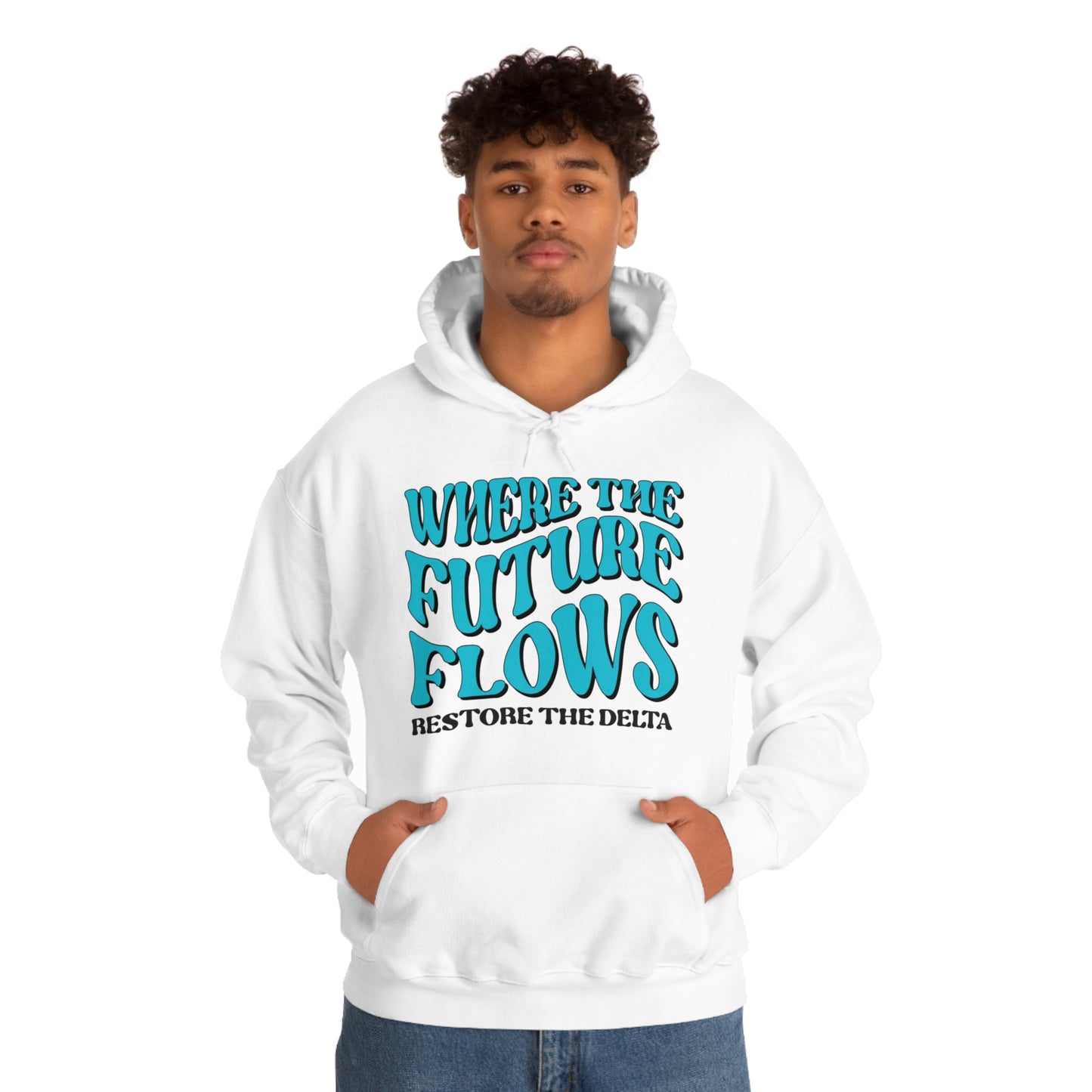 Where the Future Flows Unisex Heavy Blend™ Hooded Sweatshirt