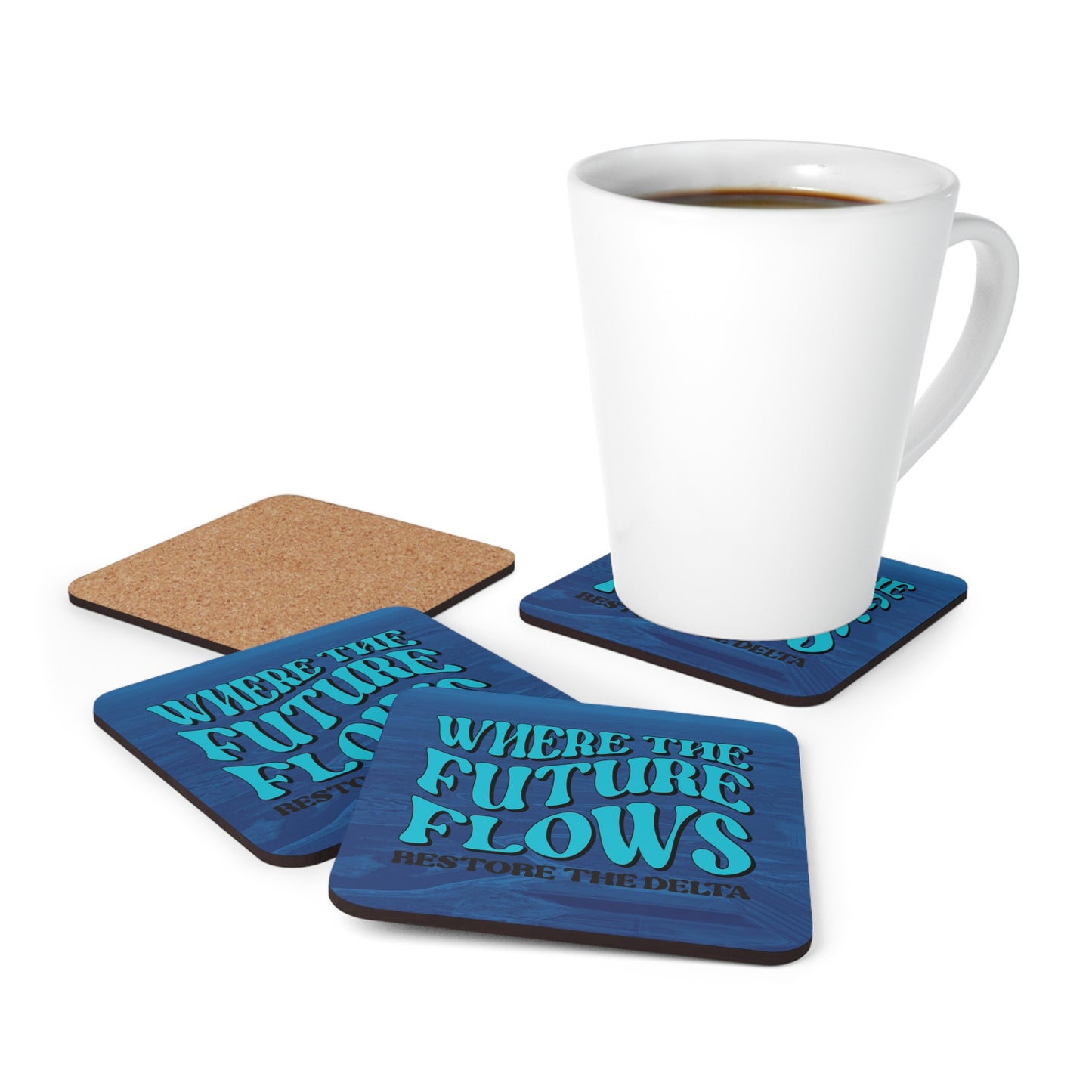 Where the Future Flows - Corkwood Coaster Set