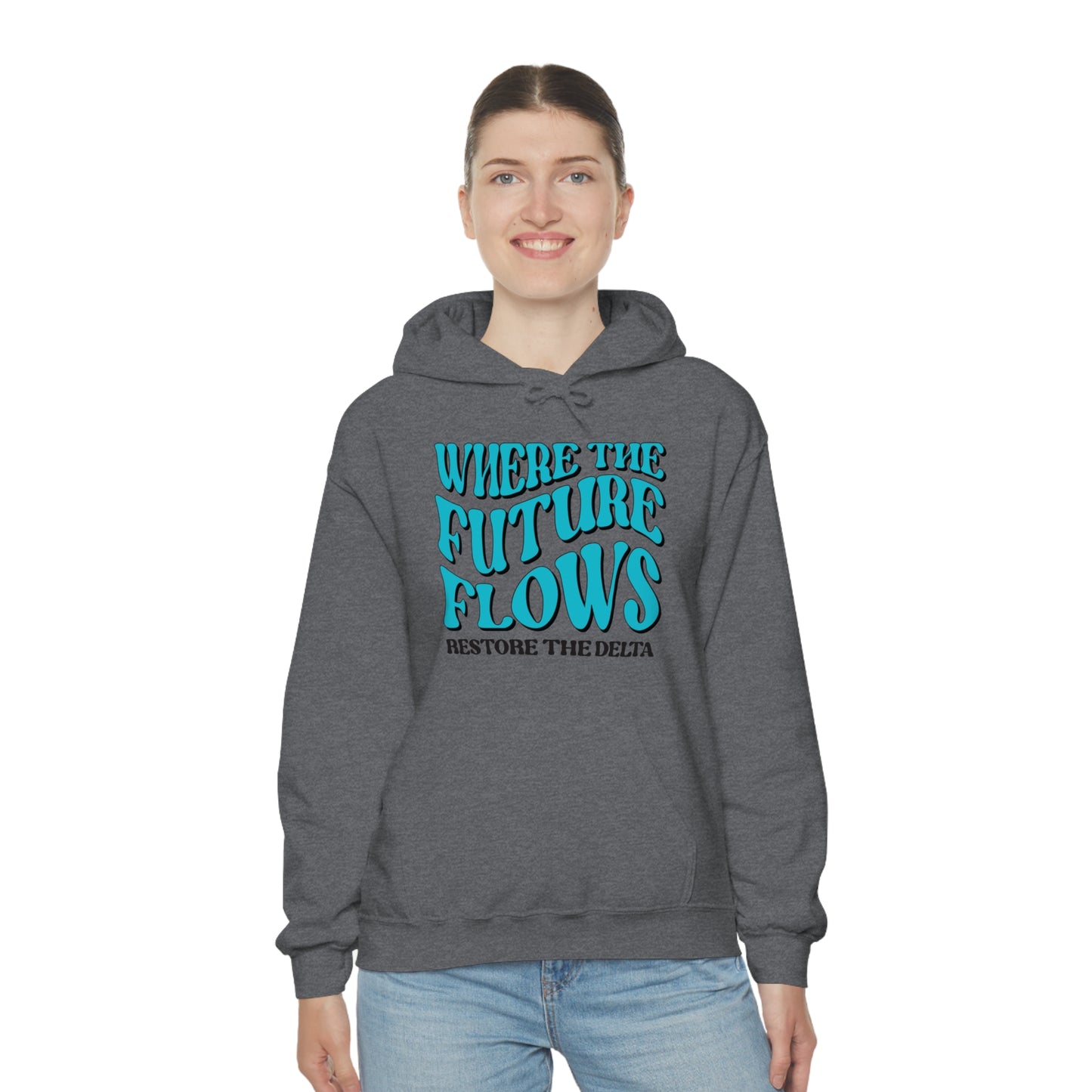 Where the Future Flows Unisex Heavy Blend™ Hooded Sweatshirt