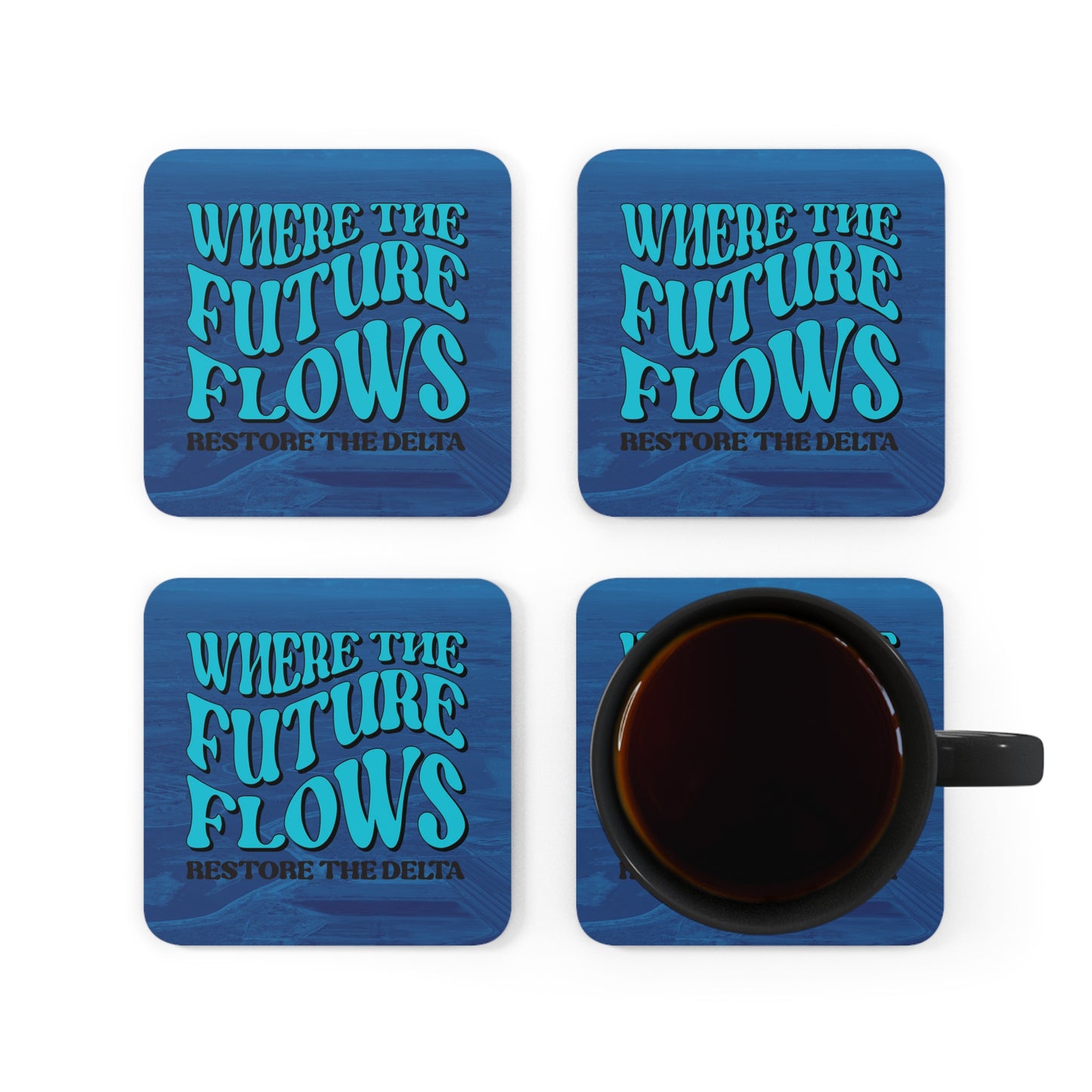 Where the Future Flows - Corkwood Coaster Set