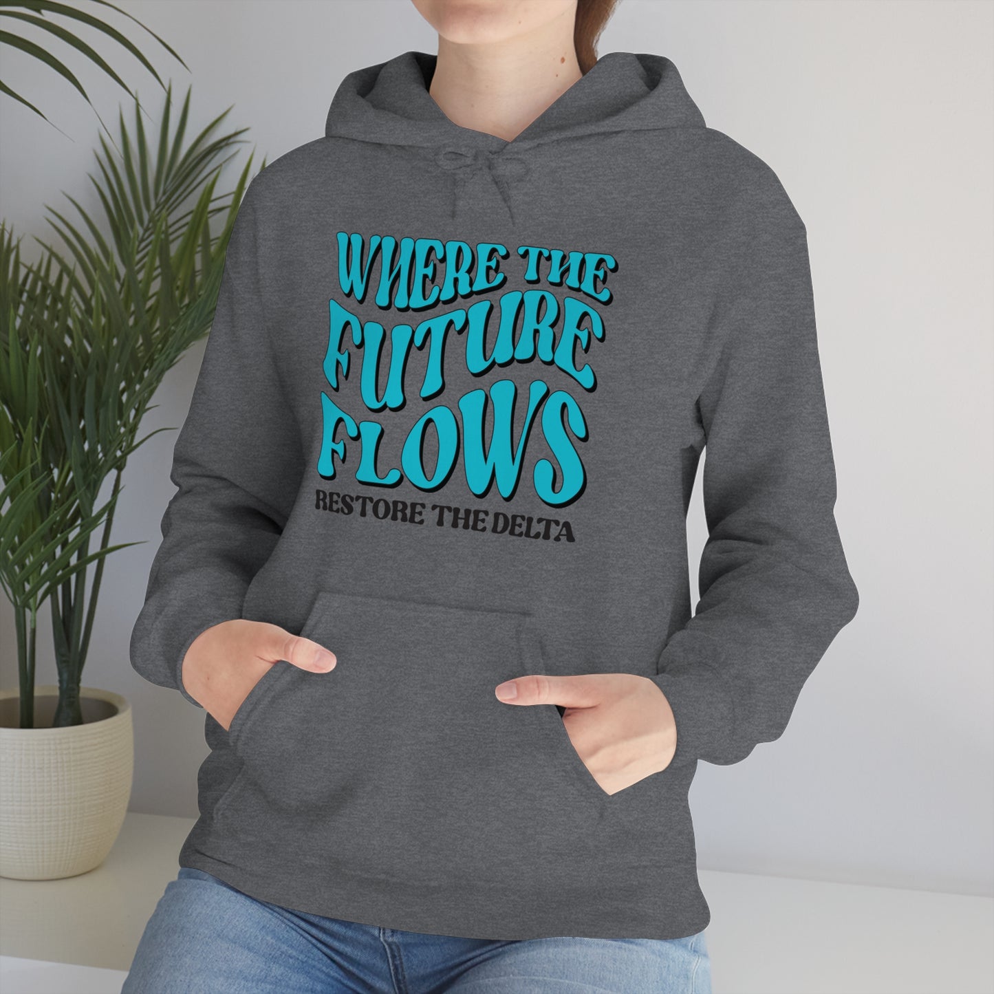 Where the Future Flows Unisex Heavy Blend™ Hooded Sweatshirt