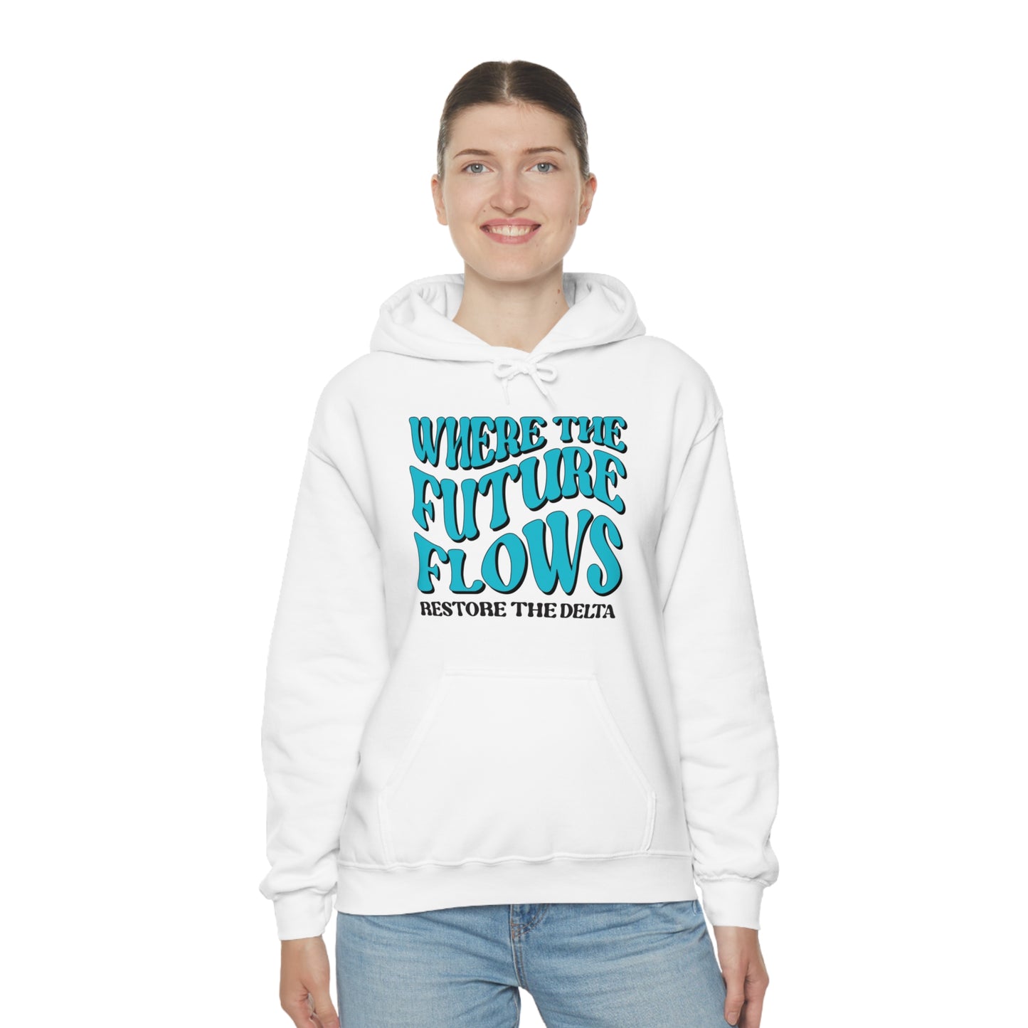 Where the Future Flows Unisex Heavy Blend™ Hooded Sweatshirt