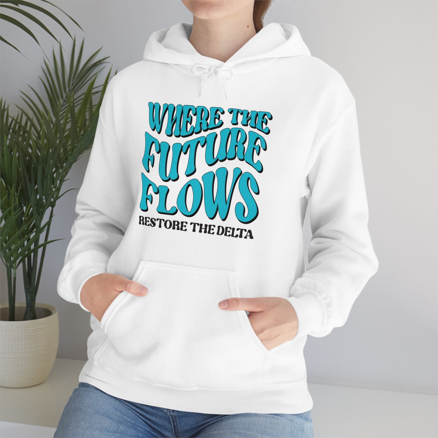 Where the Future Flows Unisex Heavy Blend™ Hooded Sweatshirt