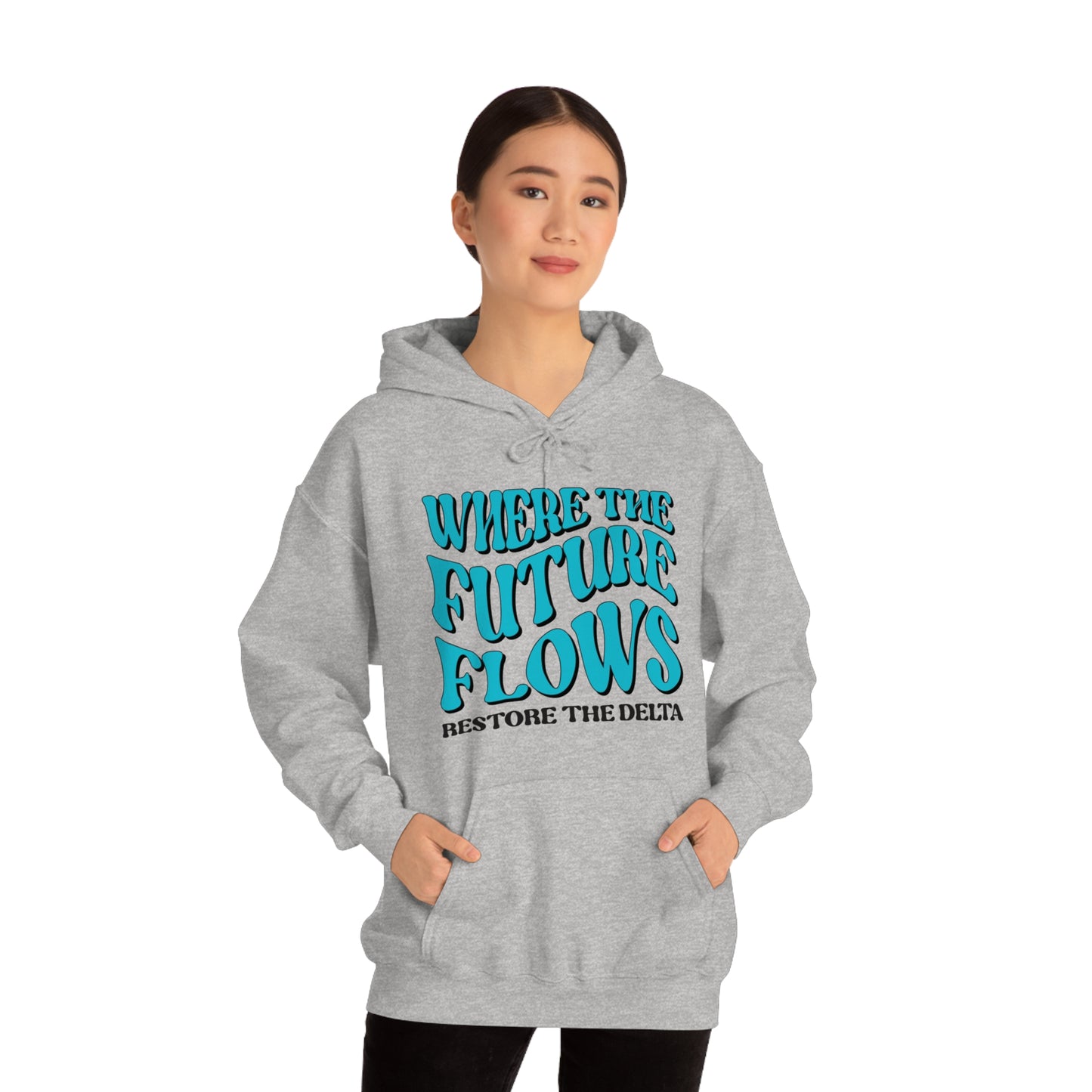 Where the Future Flows Unisex Heavy Blend™ Hooded Sweatshirt