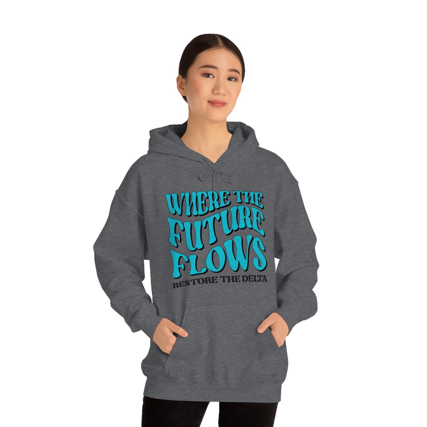 Where the Future Flows Unisex Heavy Blend™ Hooded Sweatshirt