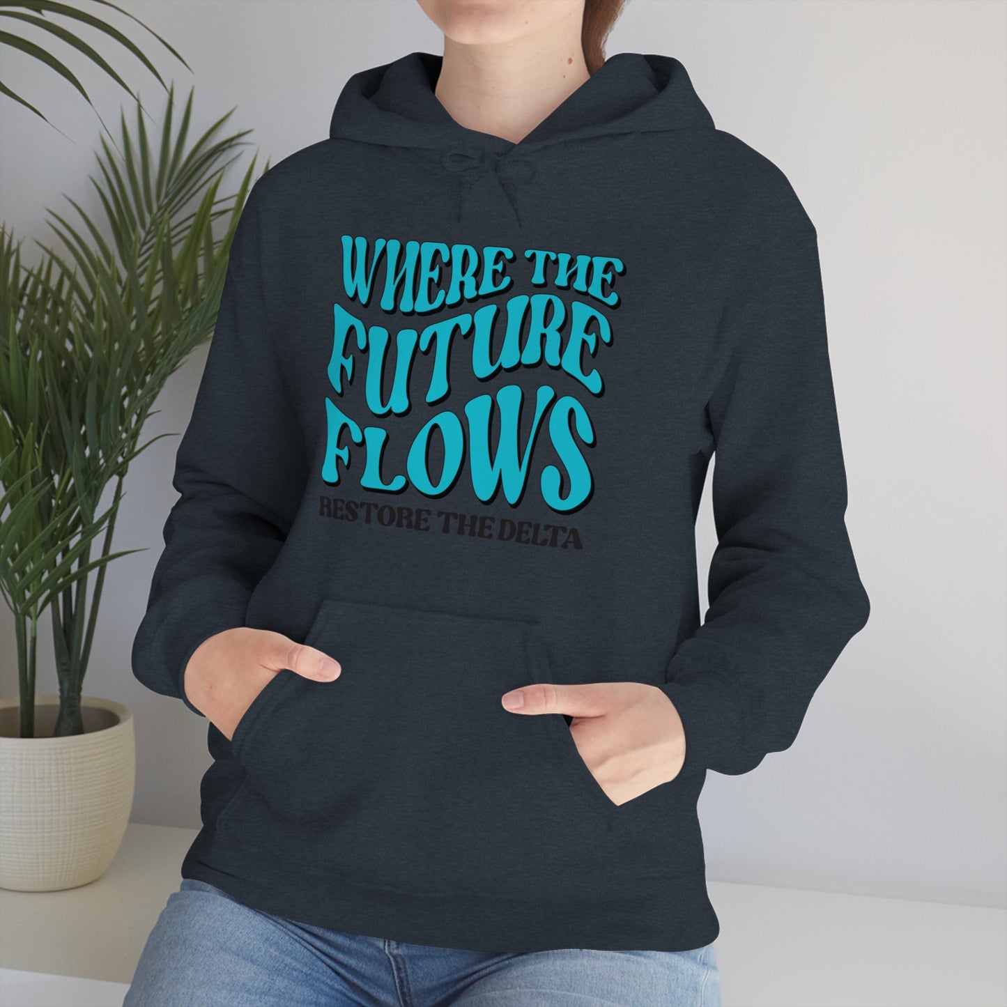 Where the Future Flows Unisex Heavy Blend™ Hooded Sweatshirt