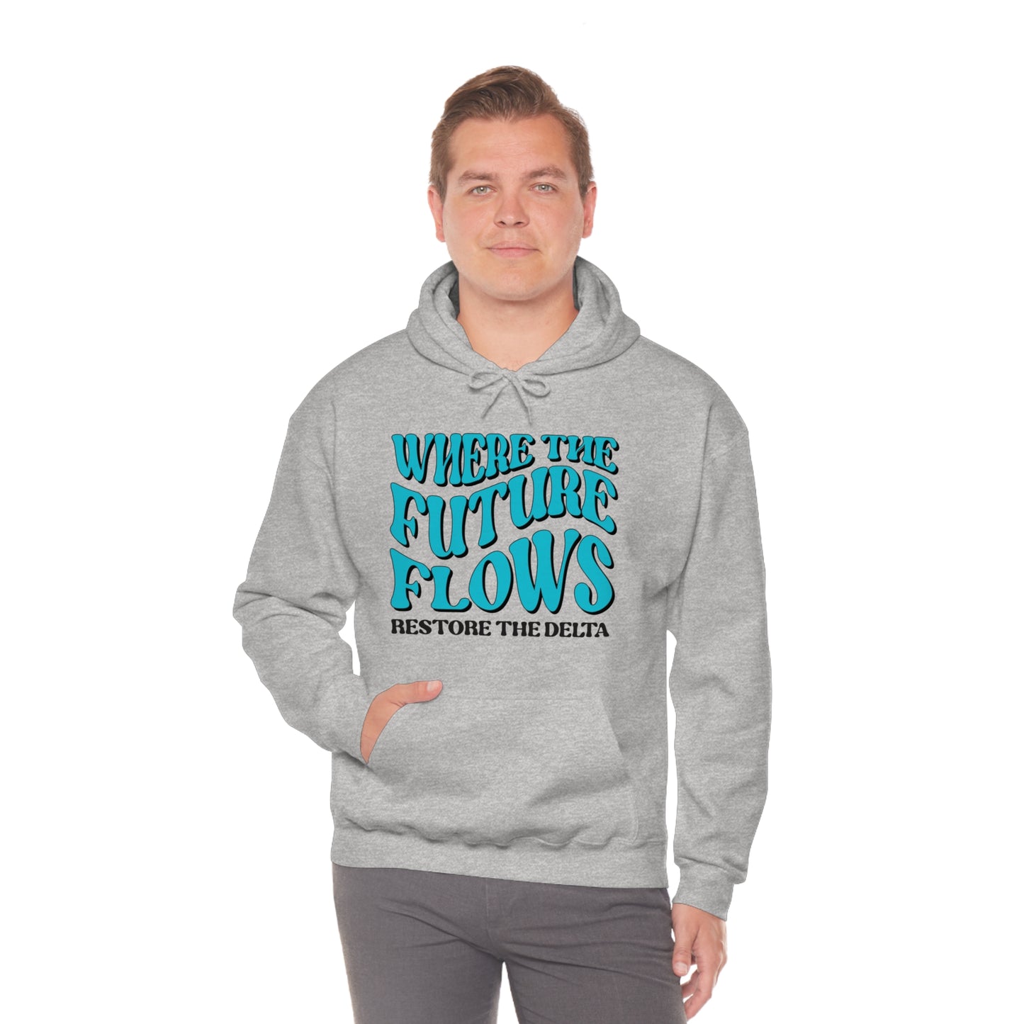 Where the Future Flows Unisex Heavy Blend™ Hooded Sweatshirt