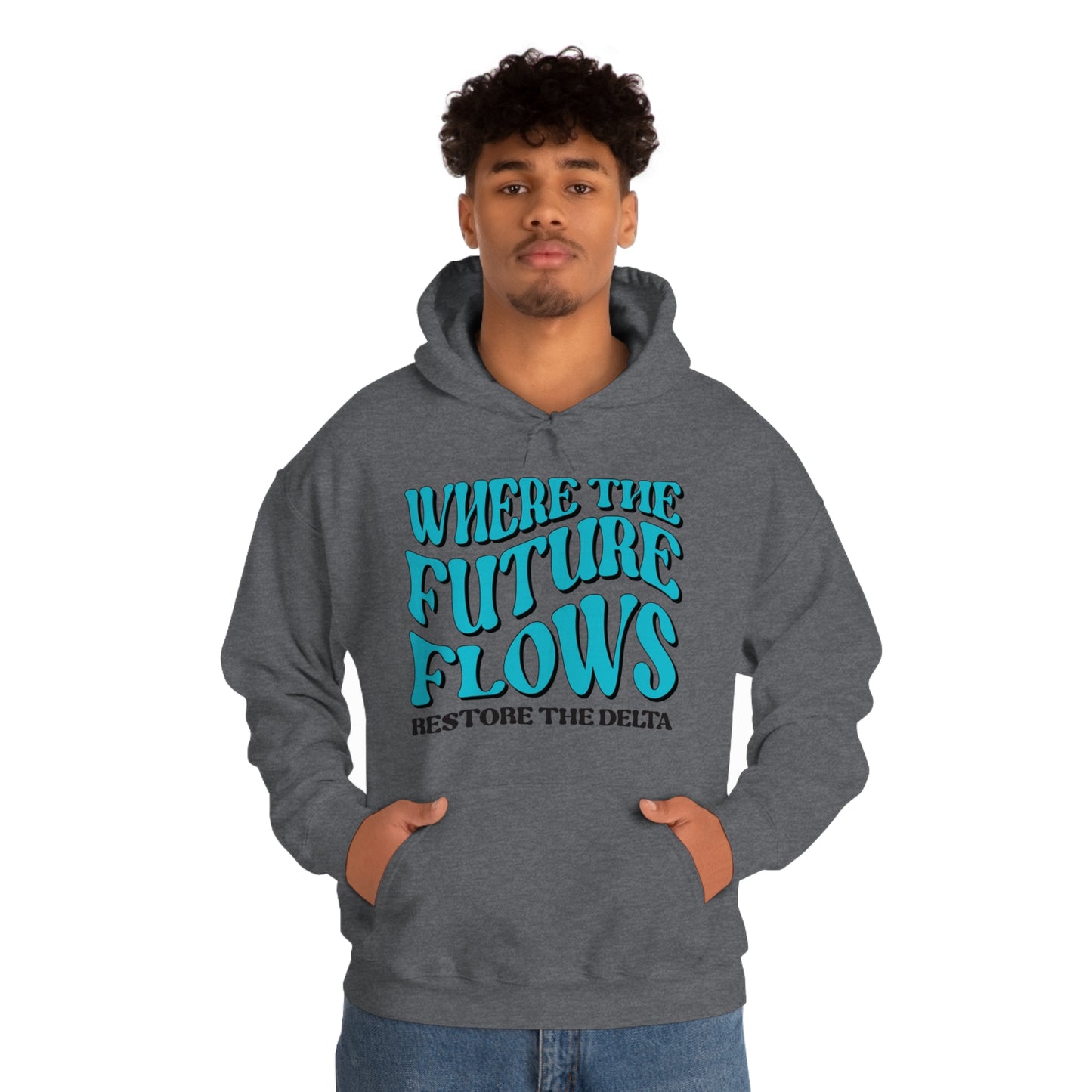 Where the Future Flows Unisex Heavy Blend™ Hooded Sweatshirt