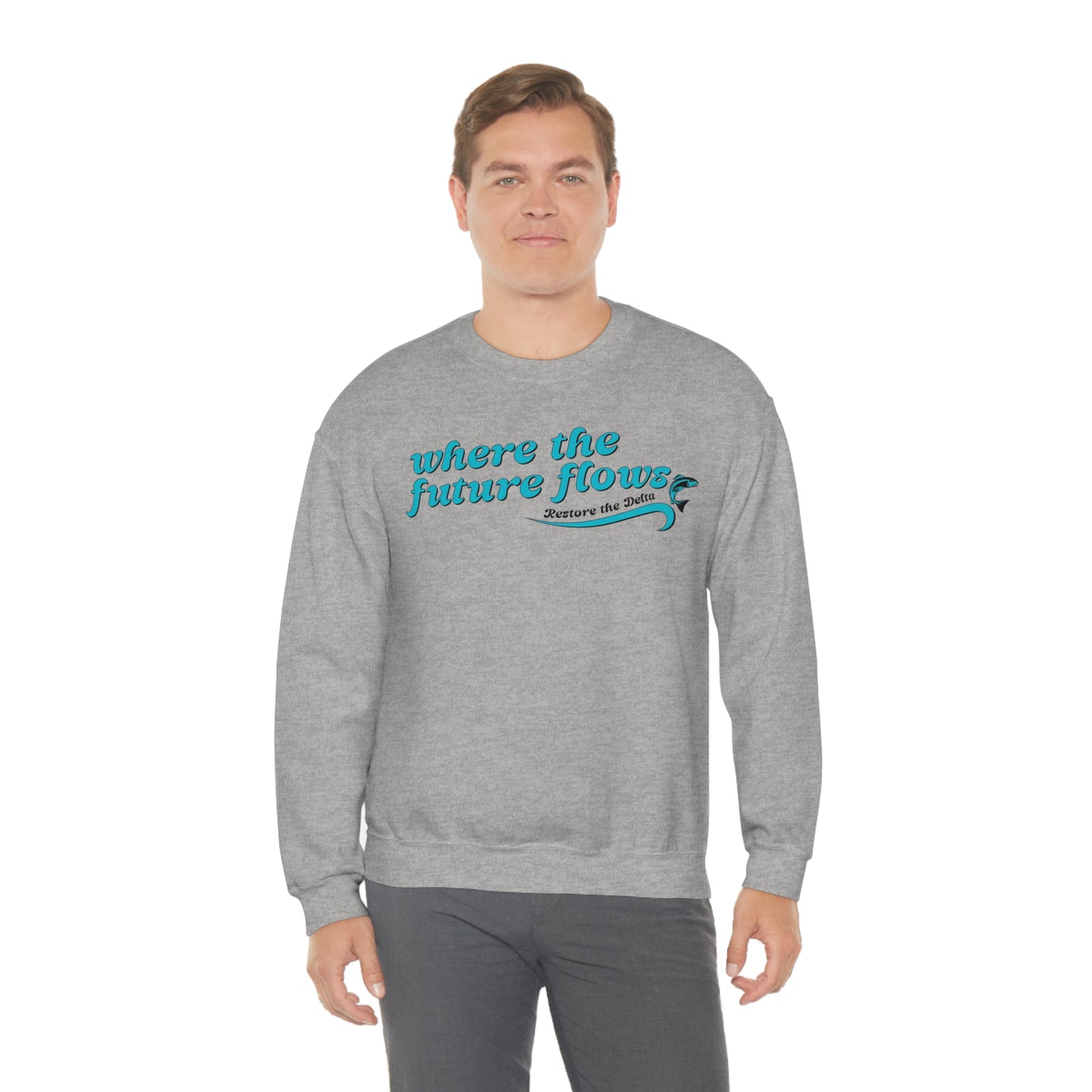 Where the Future Flows - Unisex Heavy Blend™ Crewneck Sweatshirt