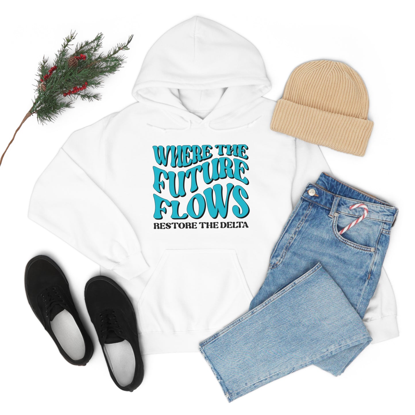 Where the Future Flows Unisex Heavy Blend™ Hooded Sweatshirt