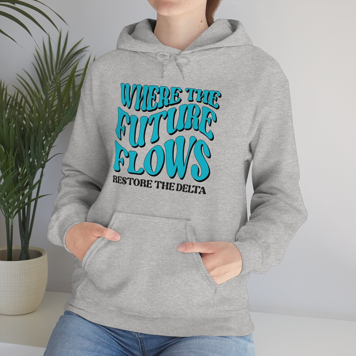 Where the Future Flows Unisex Heavy Blend™ Hooded Sweatshirt